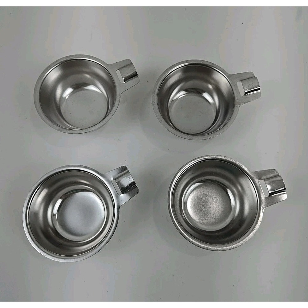 Vintage Stainless Steel Egg Poacher Replacement Cups Only Lot of 4